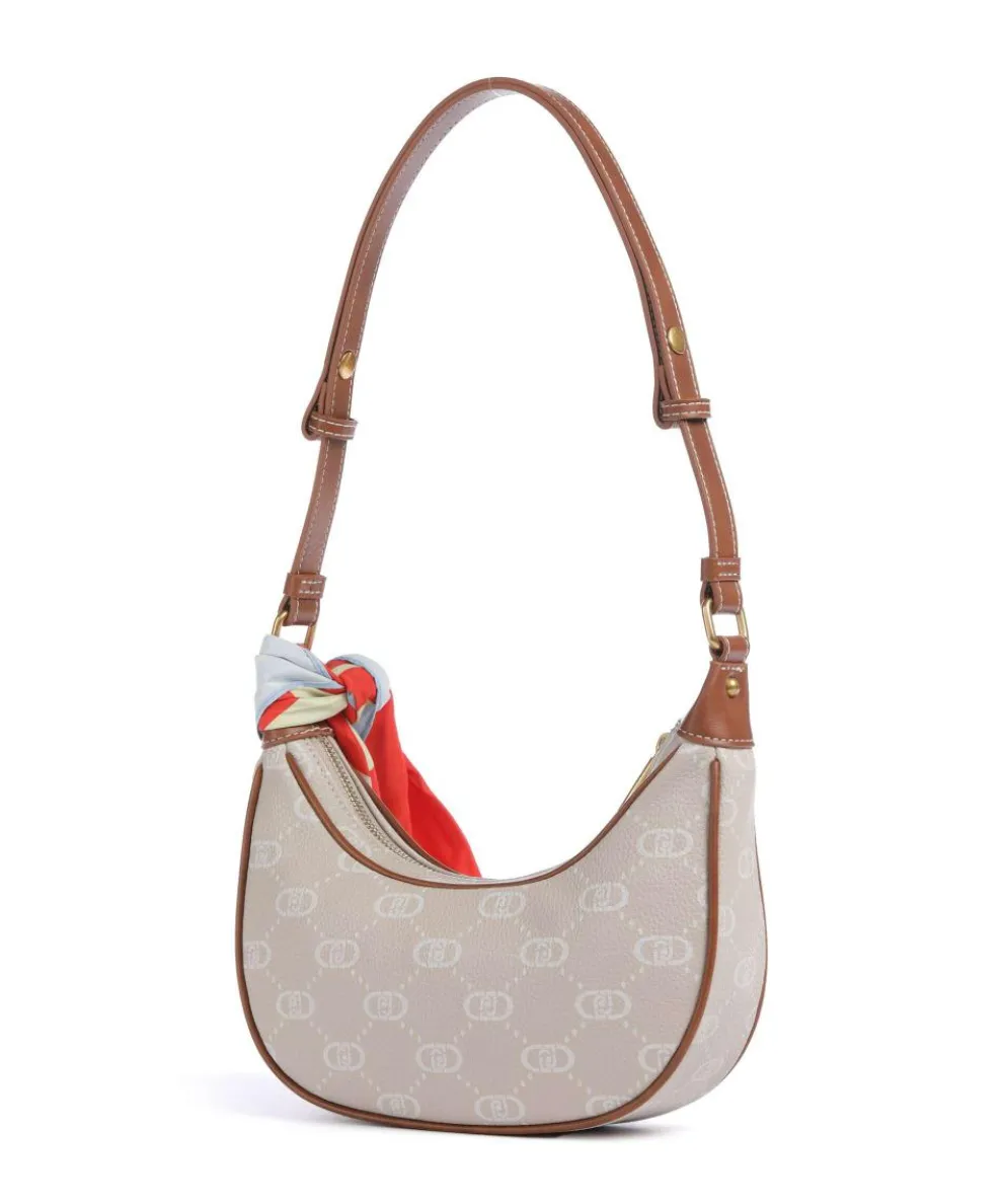 Selda Schultertasche Lederimitat beige/braun