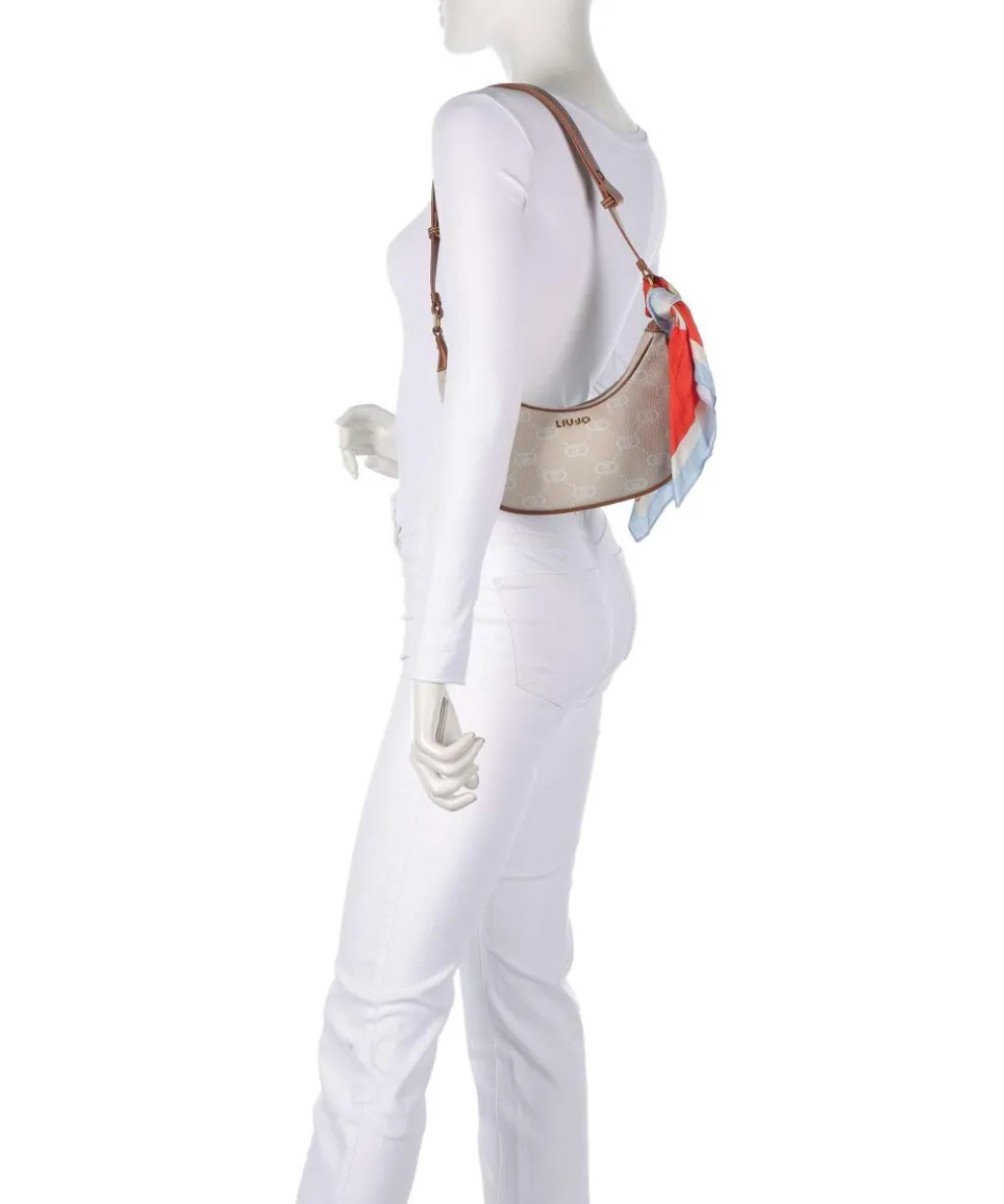 Selda Schultertasche Lederimitat beige/braun