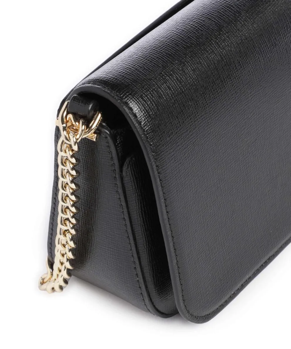 Serena Umhängetasche Saffiano-Rindsleder schwarz