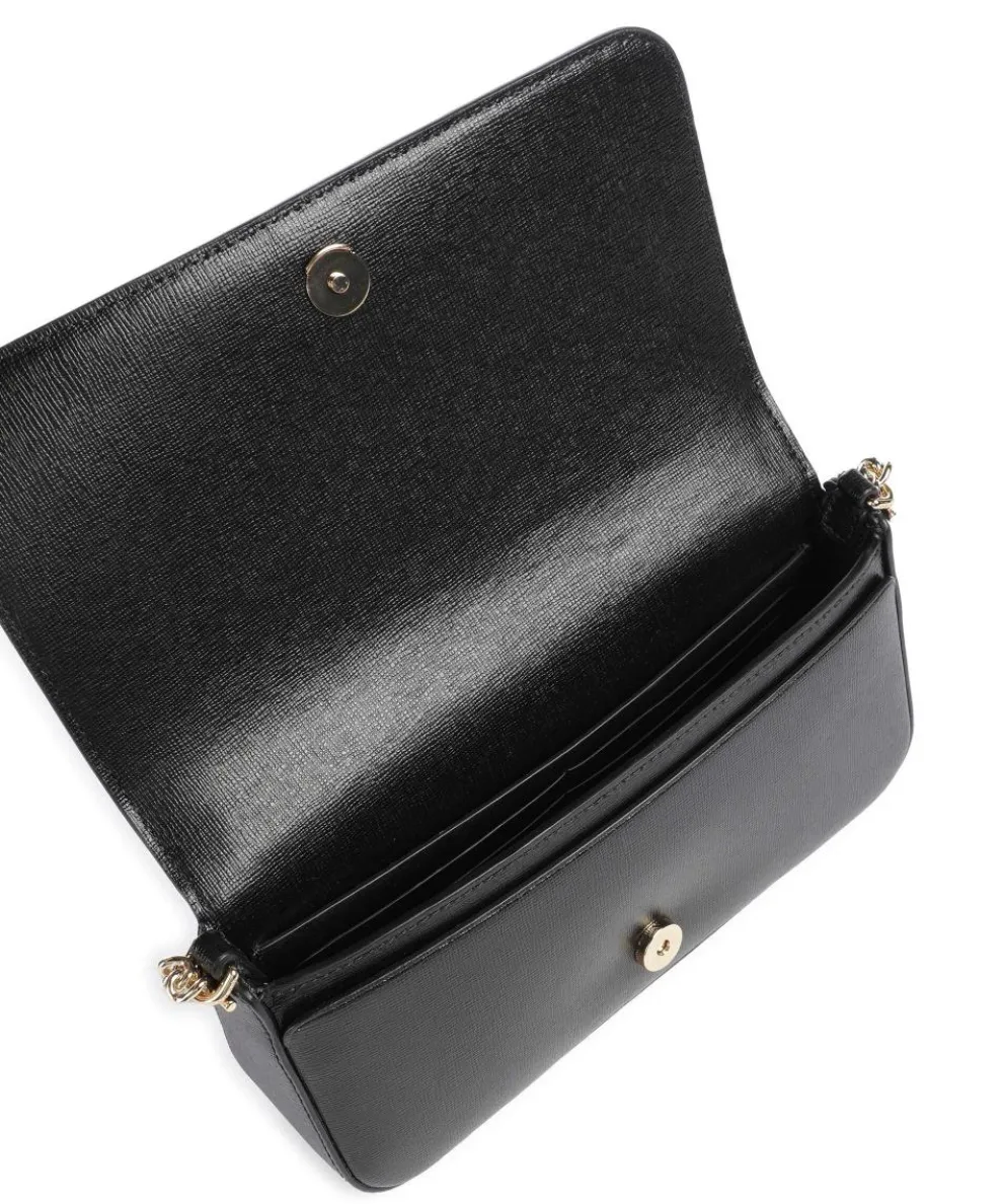 Serena Umhängetasche Saffiano-Rindsleder schwarz