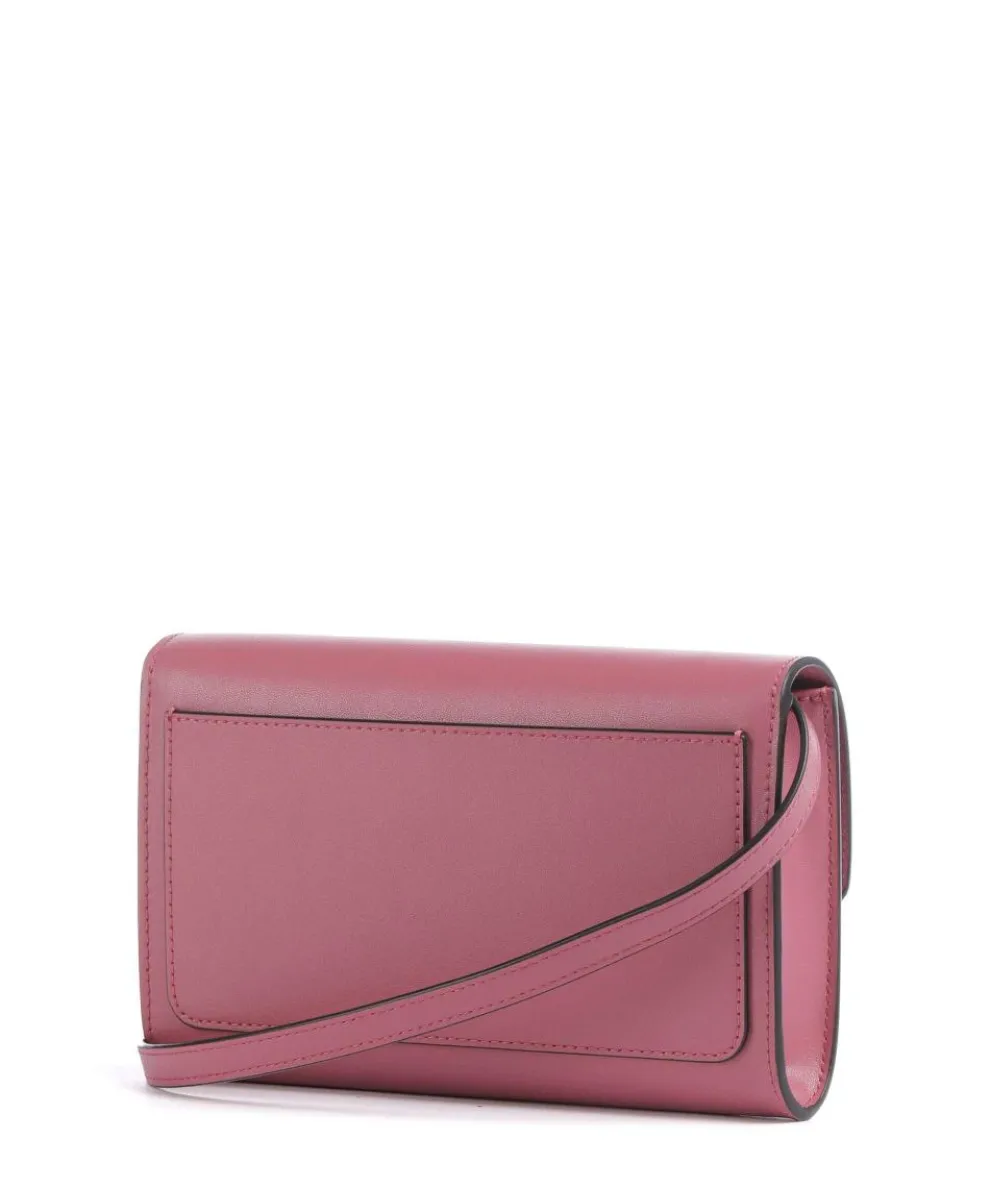 Sfera Crossbody Geldbörse fein genarbtes Leder pink