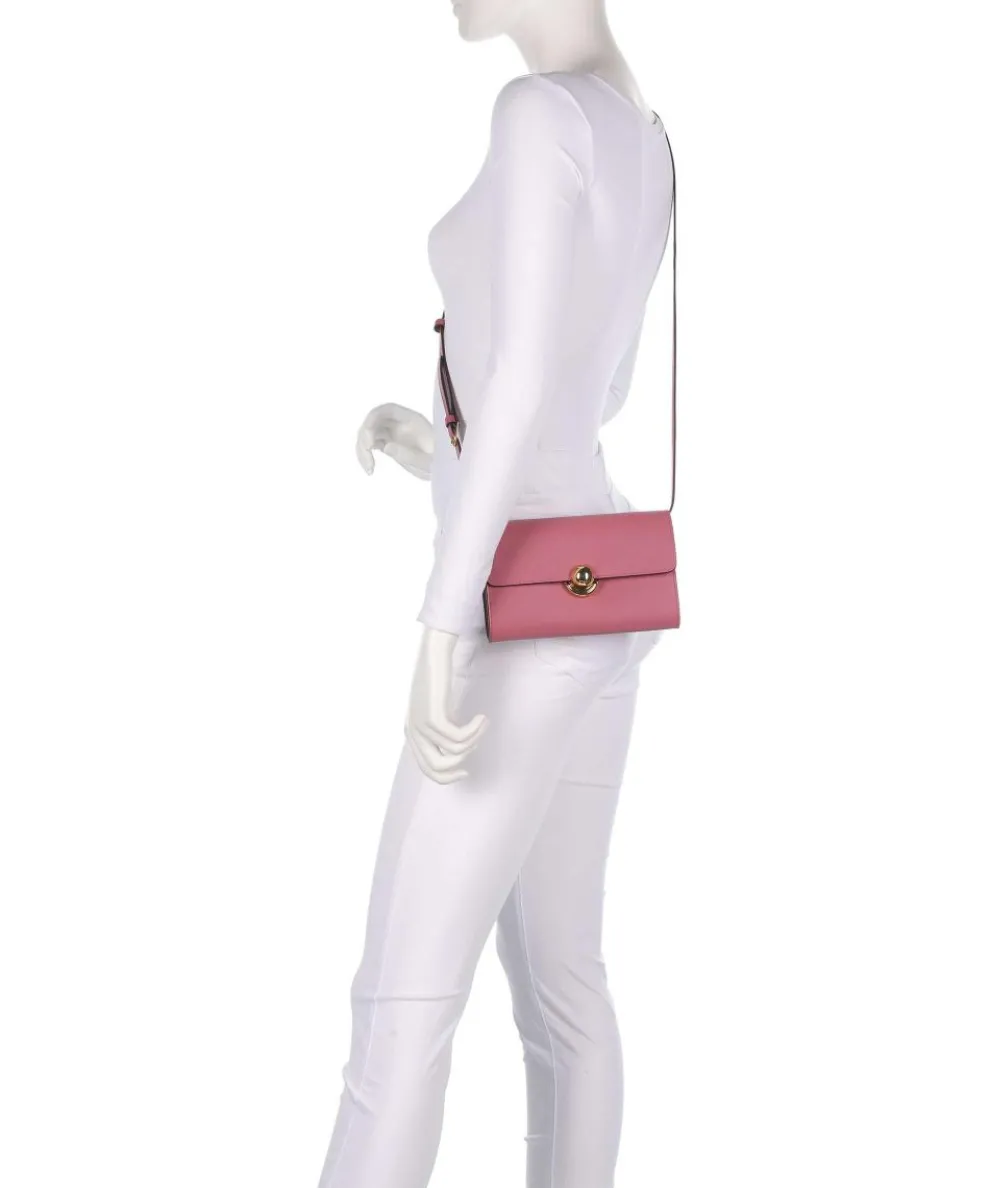 Sfera Crossbody Geldbörse fein genarbtes Leder pink