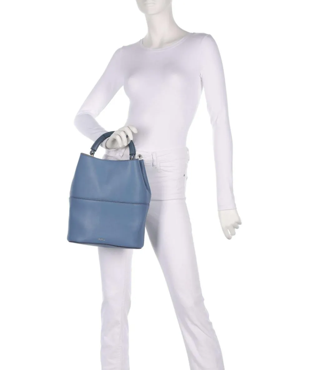 Sfera S Bucket bag fein genarbtes Leder jeans