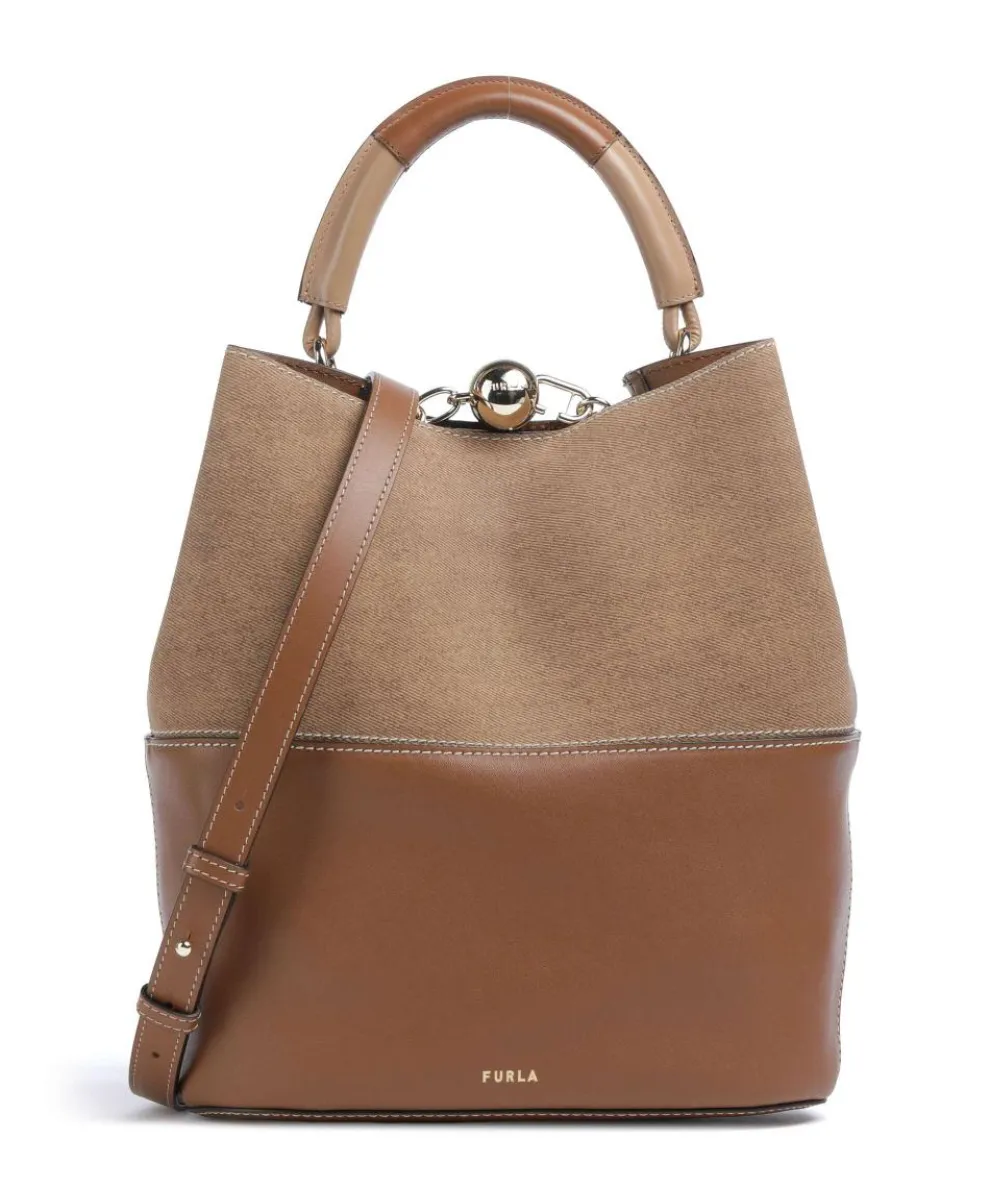 Sfera S Bucket bag Leder cognac