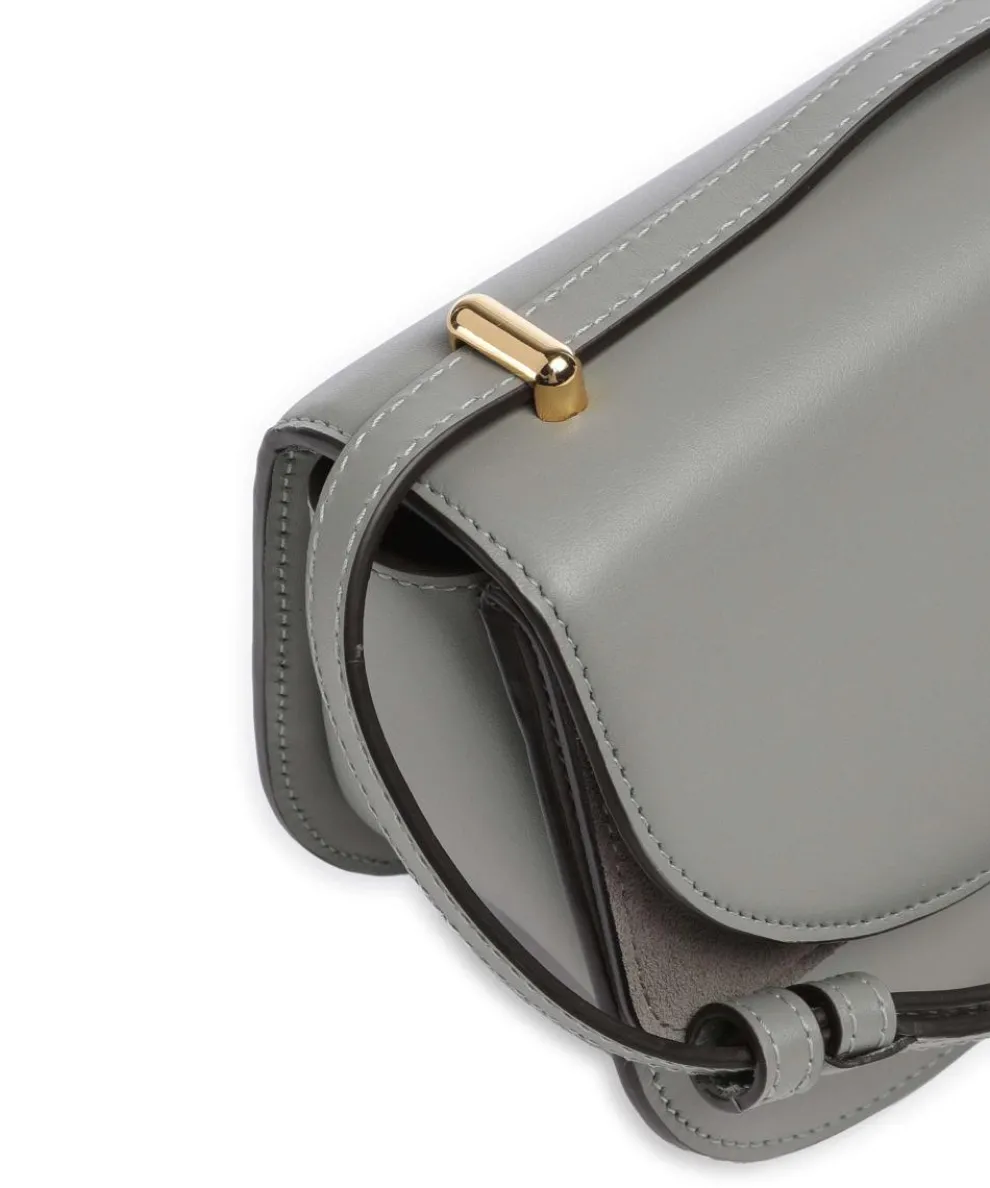 Sfera S Schultertasche fein genarbtes Kalbsleder graugrün