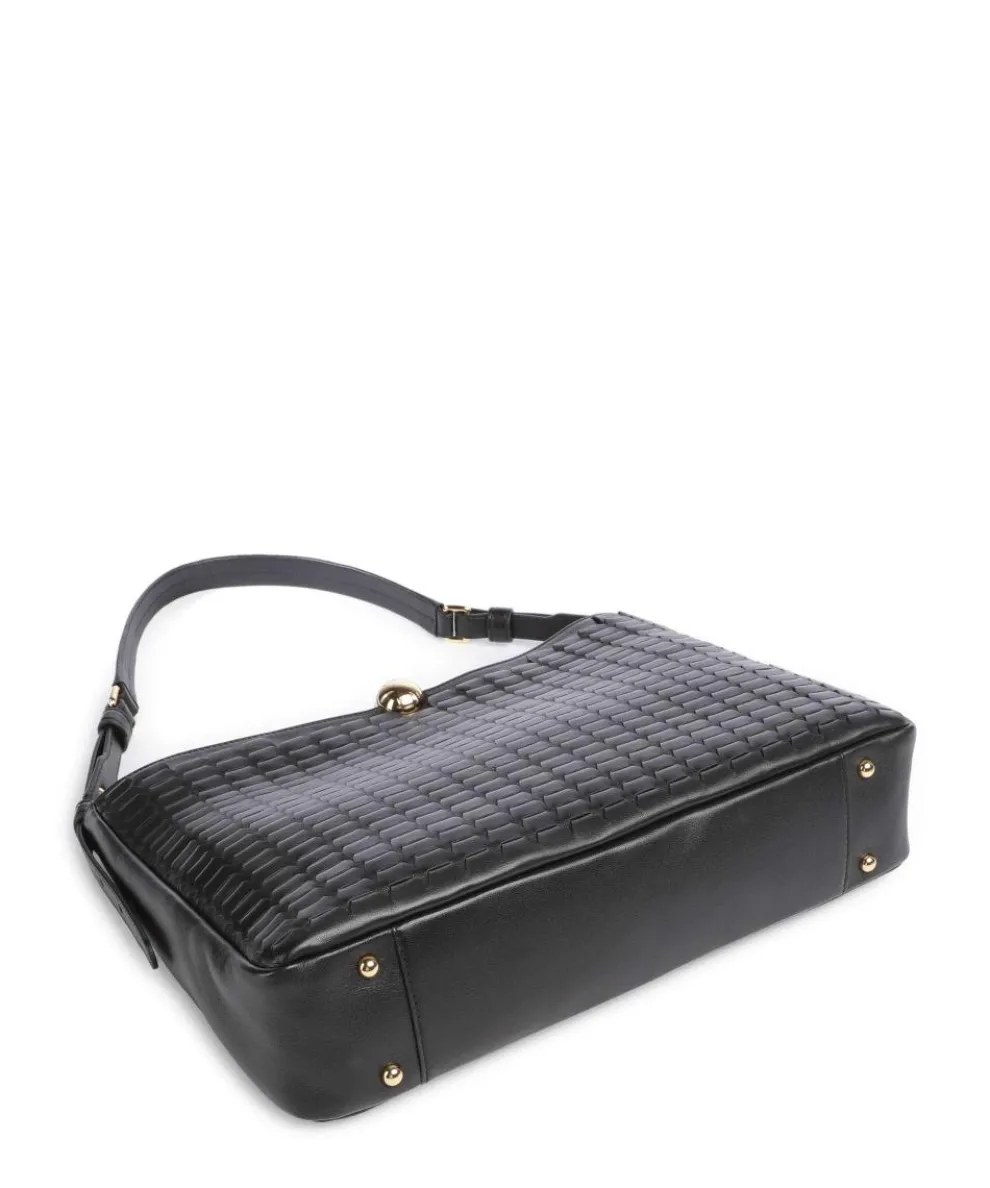 Sfera Soft L Beuteltasche fein genarbtes Leder schwarz