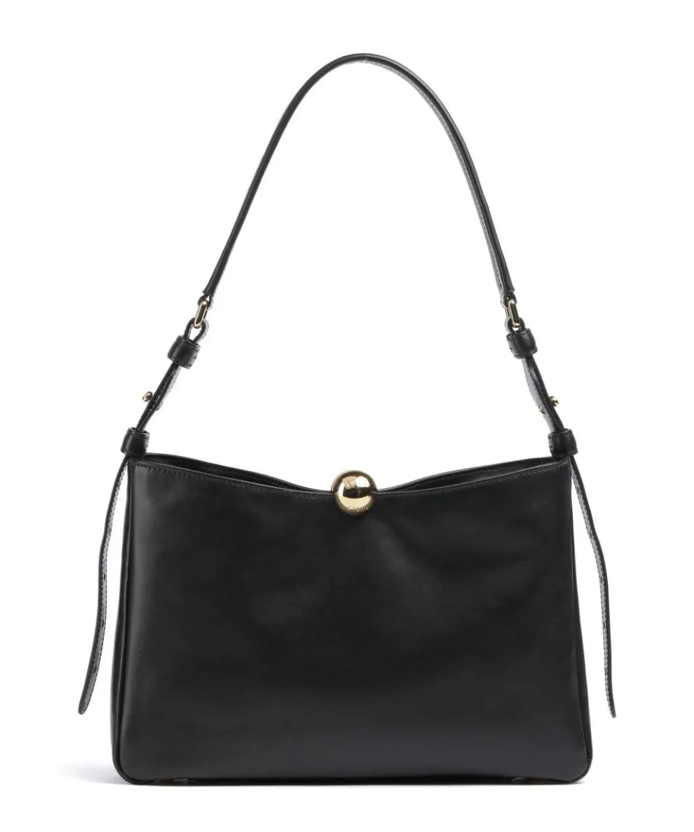 Sfera Soft M Beuteltasche fein genarbtes Leder schwarz