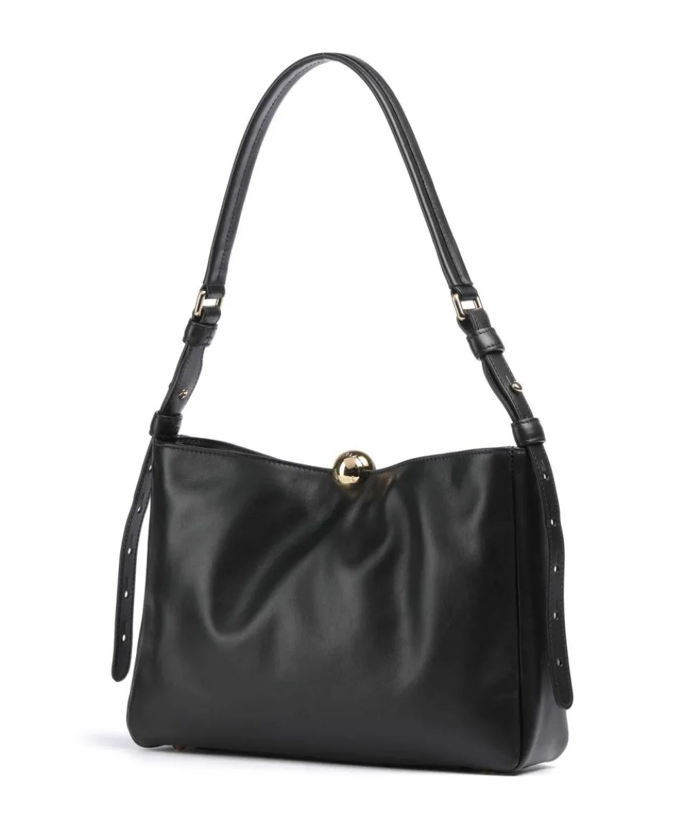 Sfera Soft M Beuteltasche fein genarbtes Leder schwarz