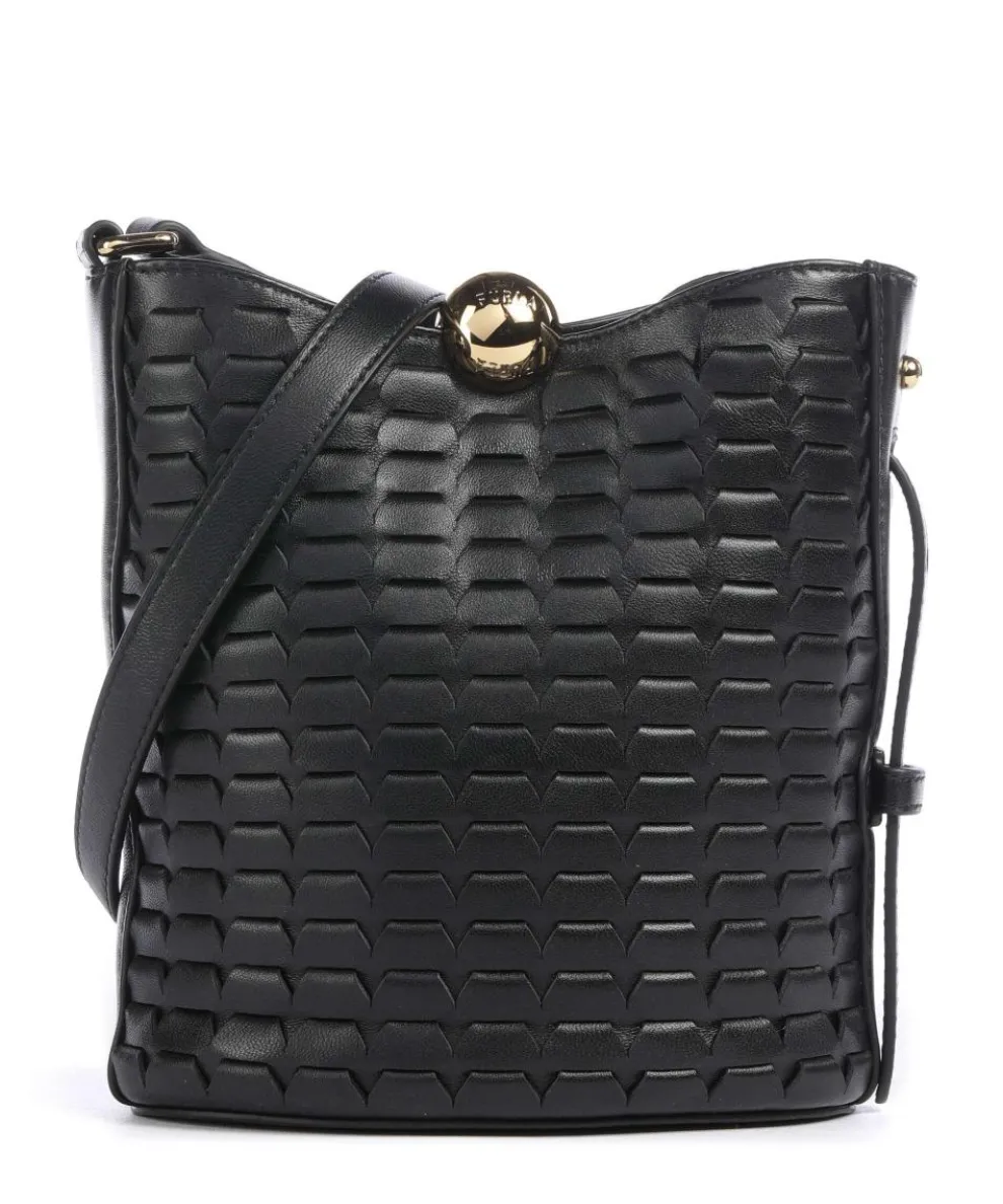 Sfera Soft Mini Bucket bag fein genarbtes Rindsleder schwarz