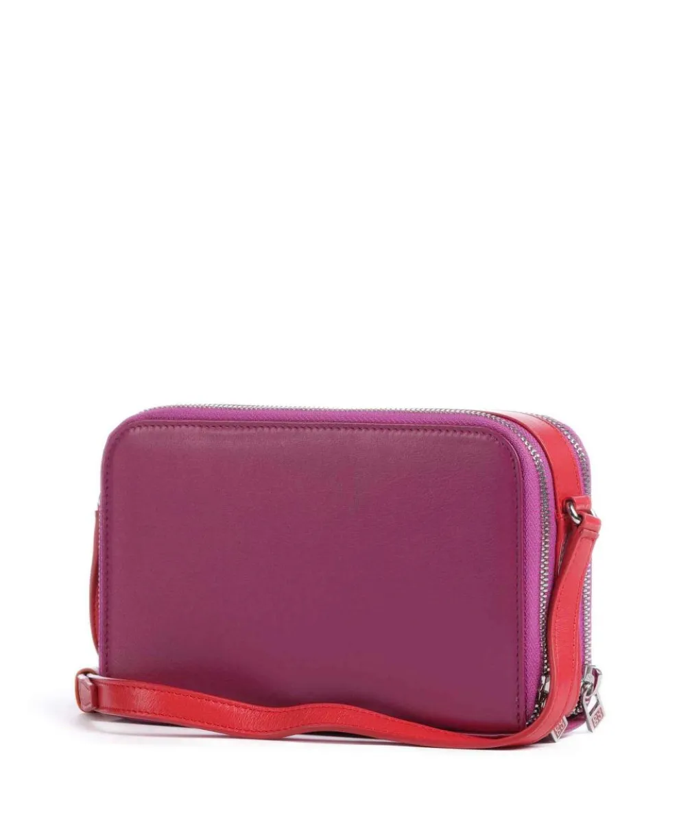 Inés Umhängetasche fein genarbtes Kalbsleder fuchsia