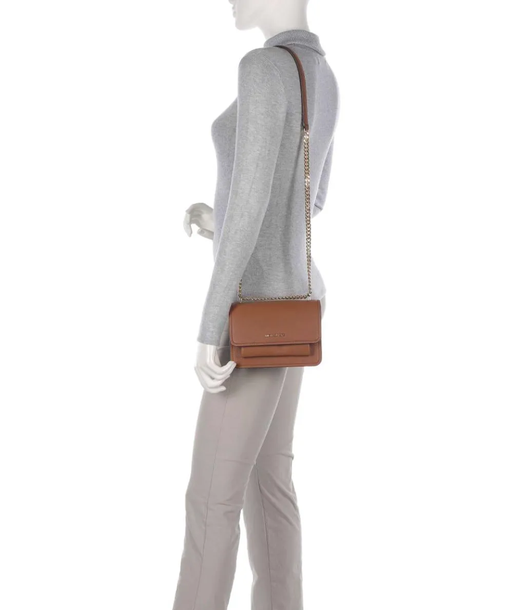 Claire Small Schultertasche genarbtes Rindsleder braun