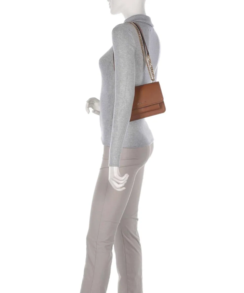 Claire Small Schultertasche genarbtes Rindsleder braun