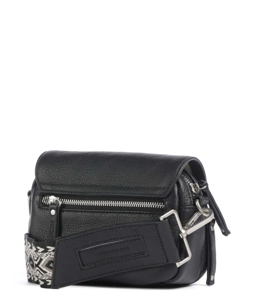 Sha Na Na Umhängetasche genarbtes Rindsleder schwarz