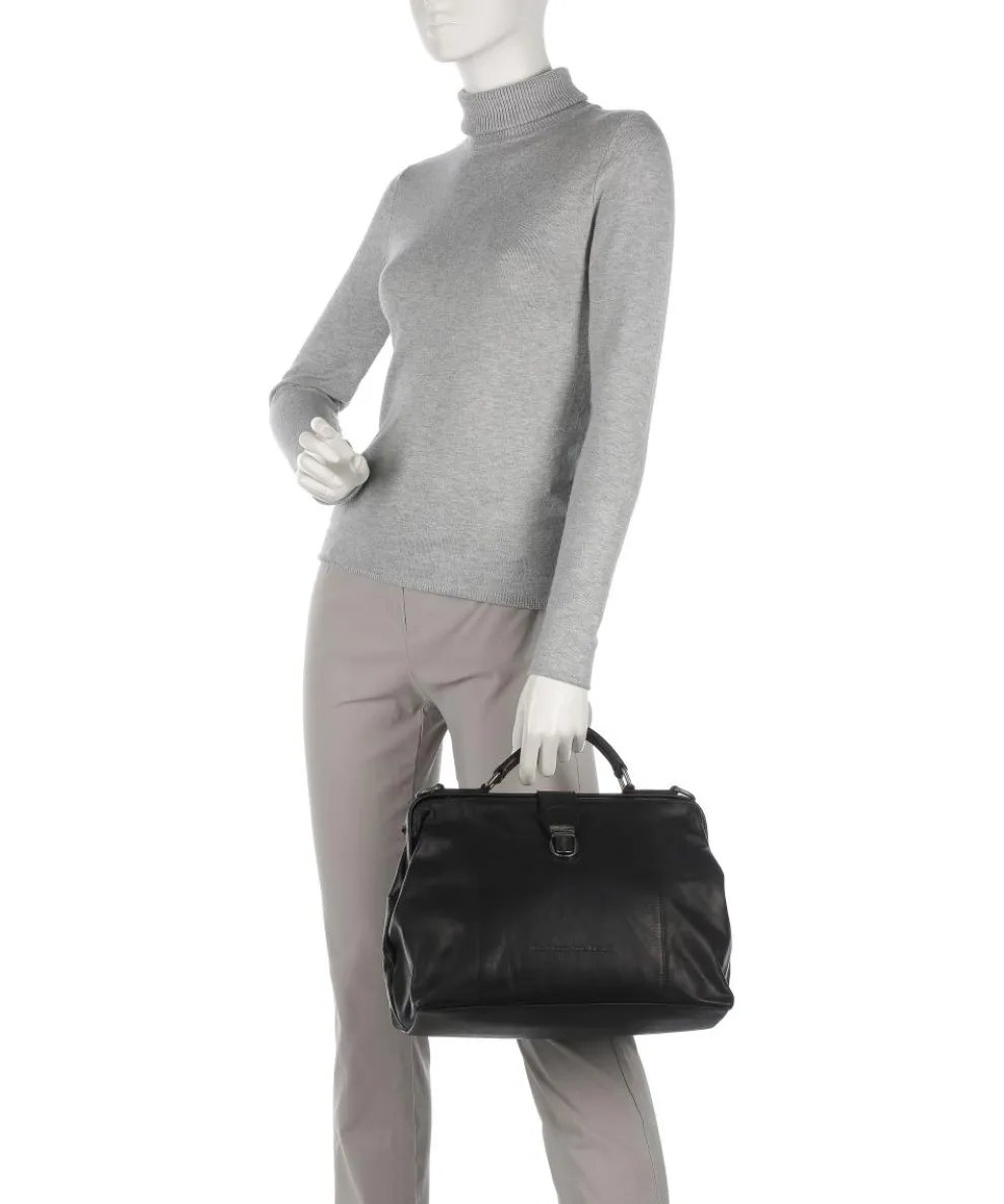 Shaun Handtasche Pull-Up Rindsleder schwarz