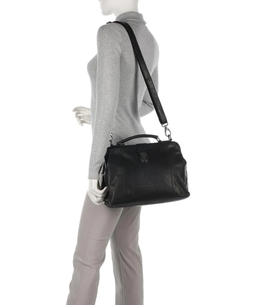 Shaun Handtasche Pull-Up Rindsleder schwarz