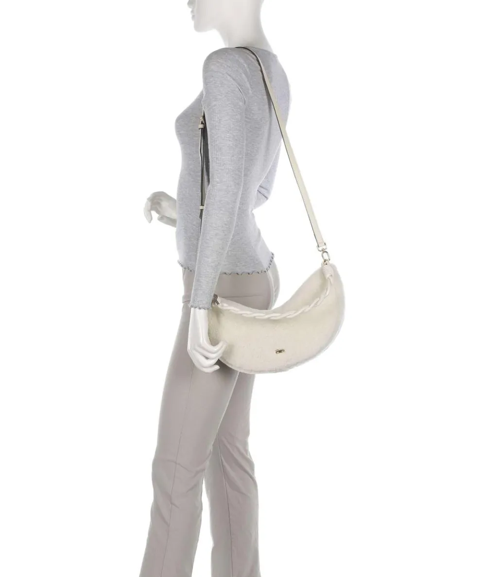Shearling Moon Schultertasche Fell elfenbein