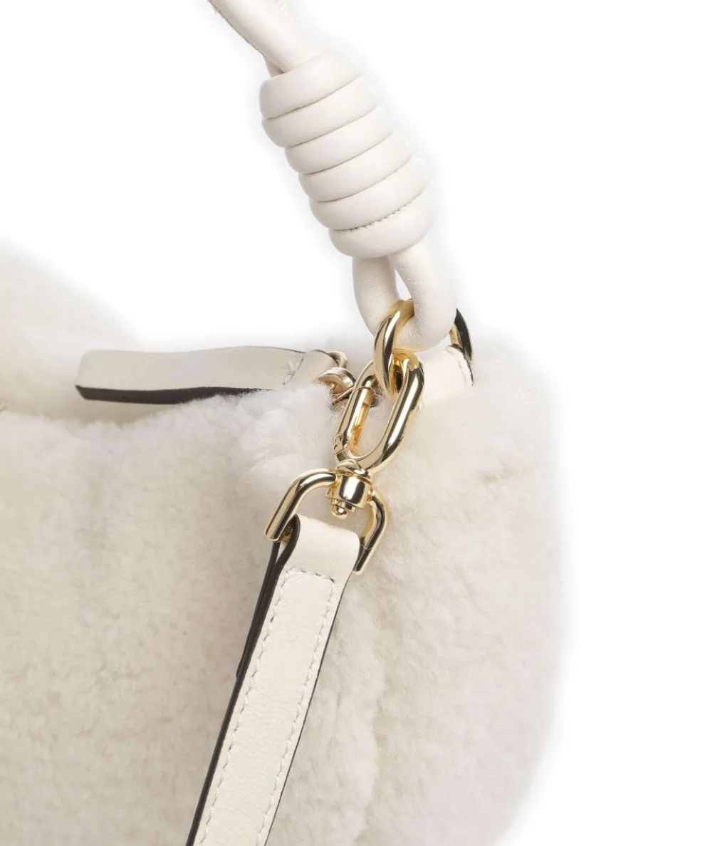 Shearling Moon Schultertasche Fell elfenbein