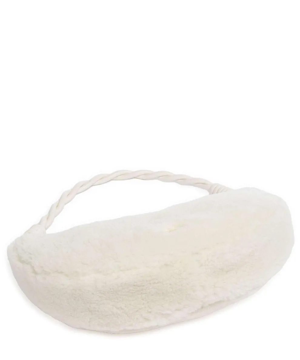 Shearling Moon Schultertasche Fell elfenbein