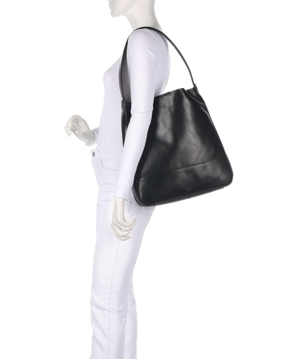 Shelby Beuteltasche fein genarbtes Rindsleder schwarz