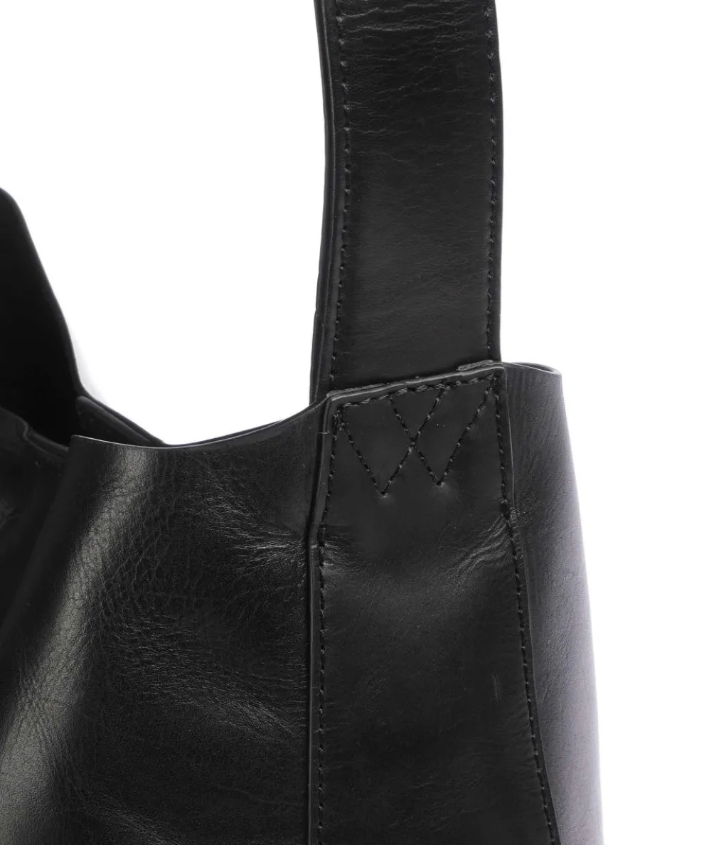 Shelby Beuteltasche fein genarbtes Rindsleder schwarz