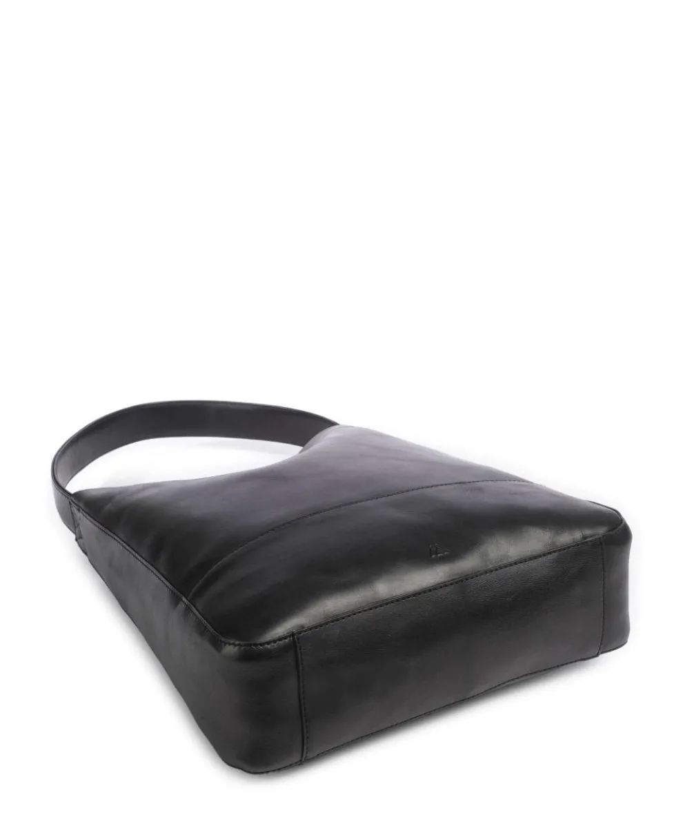 Shelby Beuteltasche fein genarbtes Rindsleder schwarz