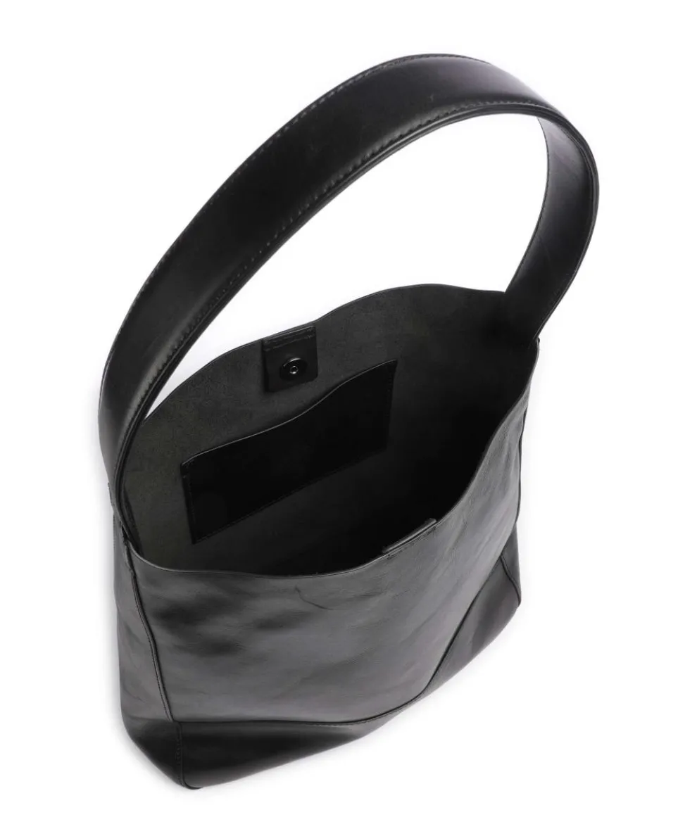 Shelby Beuteltasche fein genarbtes Rindsleder schwarz