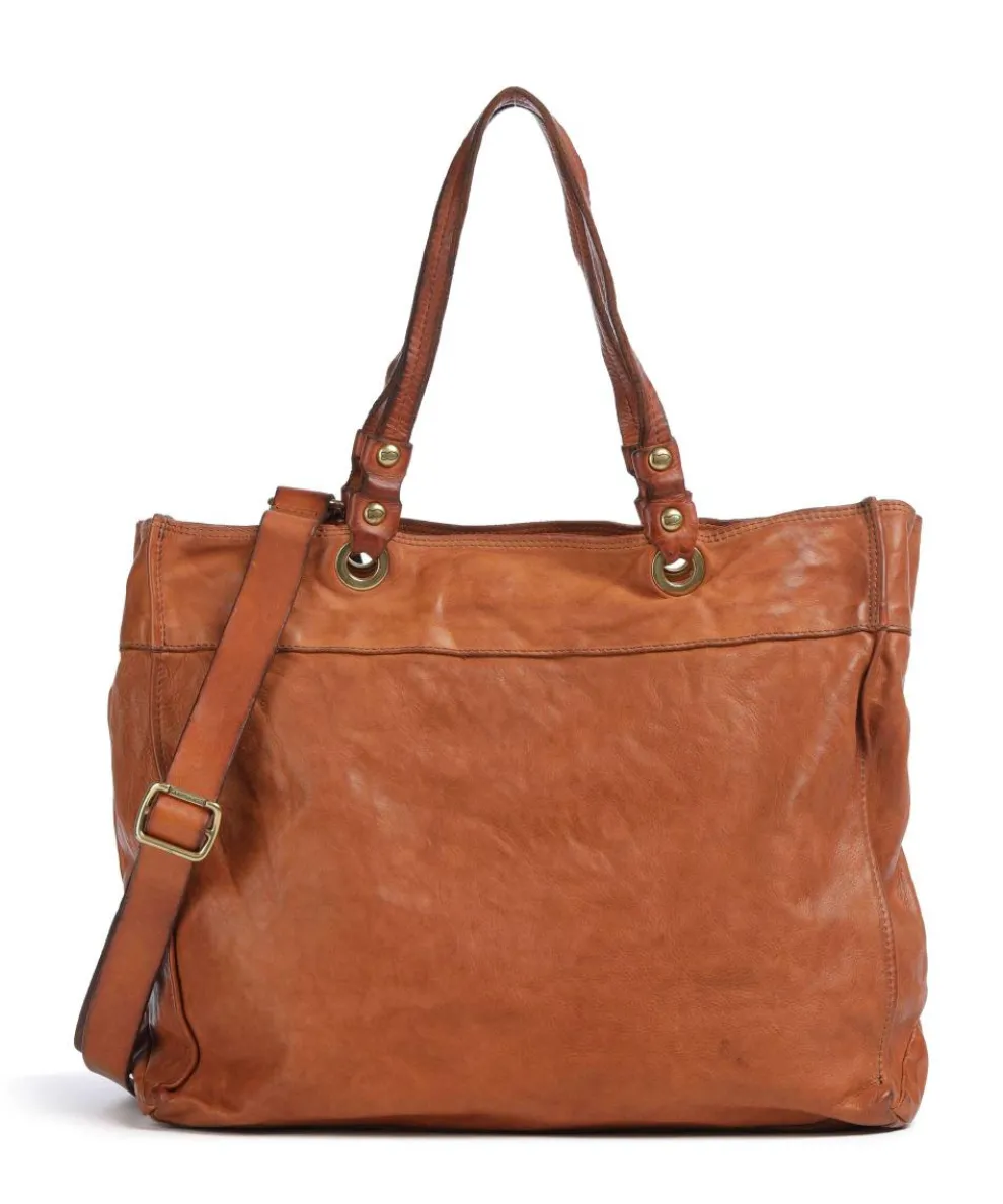 Shopper fein genarbtes Rindsleder cognac