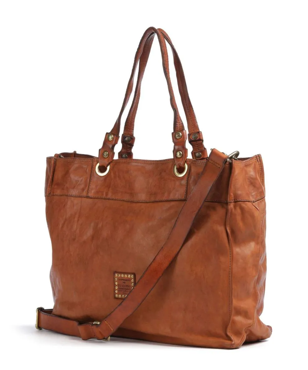Shopper fein genarbtes Rindsleder cognac