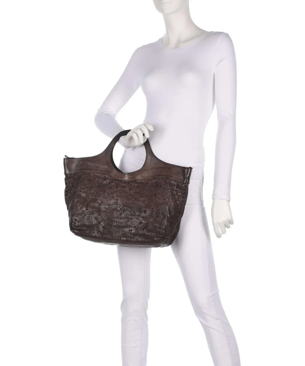 Shopper fein genarbtes Rindsleder dunkelgrau