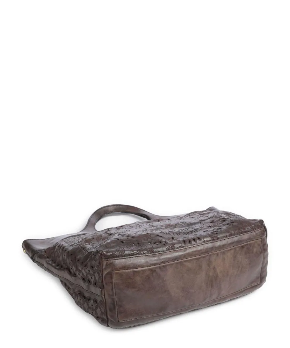 Shopper fein genarbtes Rindsleder dunkelgrau