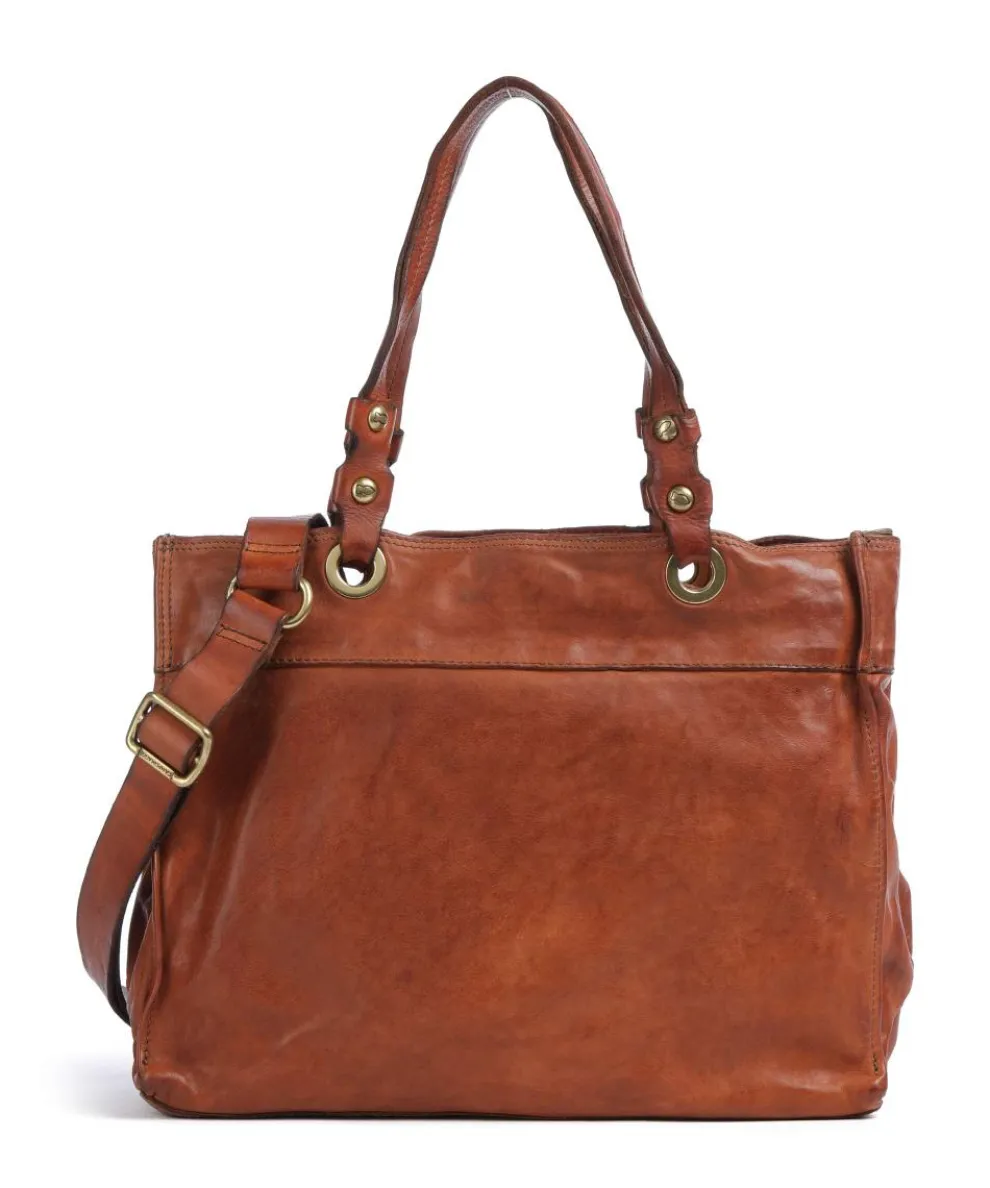 Shopper fein genarbtes Rindsleder cognac