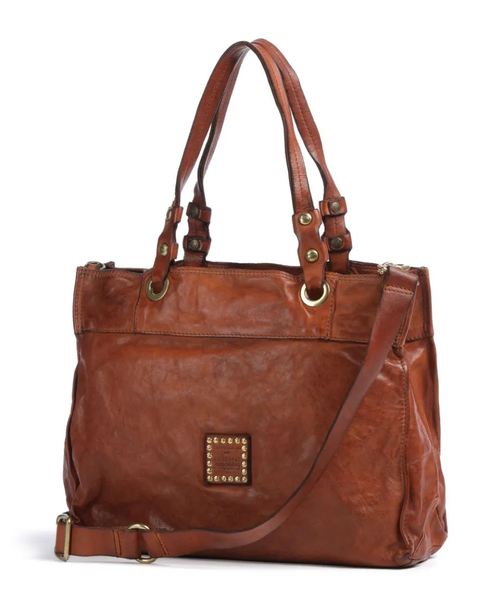 Shopper fein genarbtes Rindsleder cognac