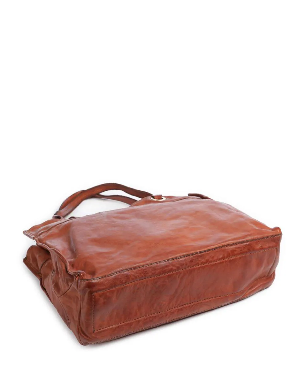 Shopper fein genarbtes Rindsleder cognac