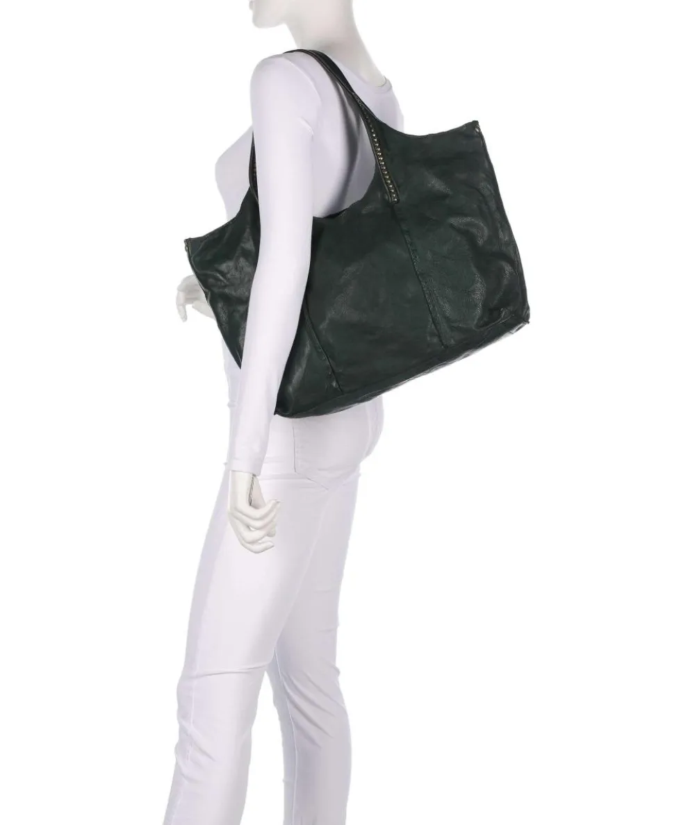 Shopper fein genarbtes Rindsleder dunkelgrün