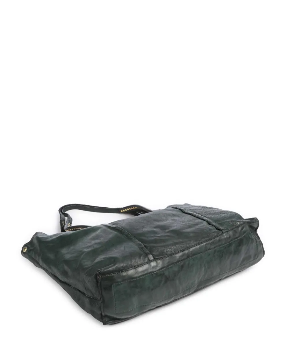 Shopper fein genarbtes Rindsleder dunkelgrün