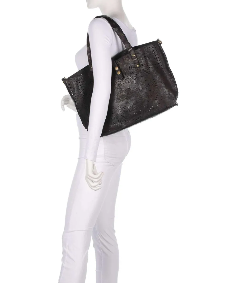 Shopper fein genarbtes Rindsleder dunkelbraun