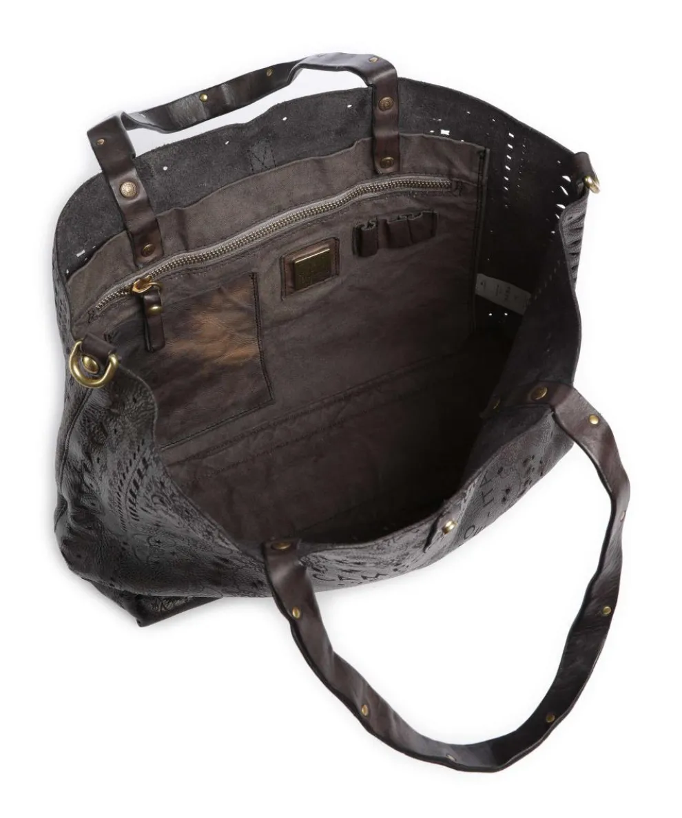 Shopper fein genarbtes Rindsleder dunkelbraun