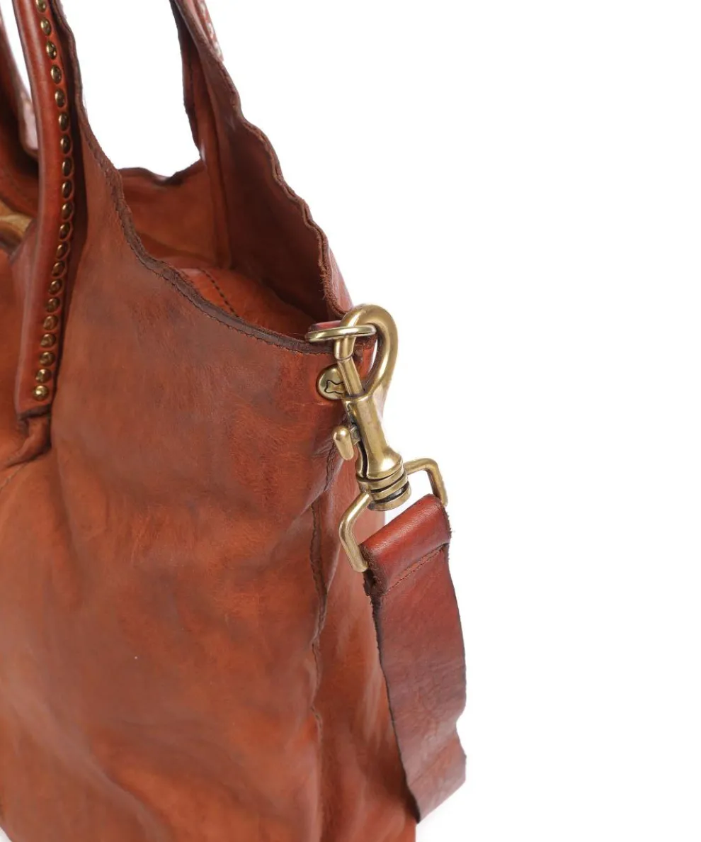 Shopper fein genarbtes Rindsleder cognac
