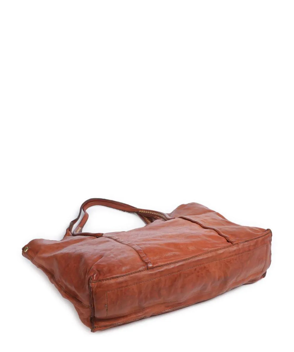 Shopper fein genarbtes Rindsleder cognac