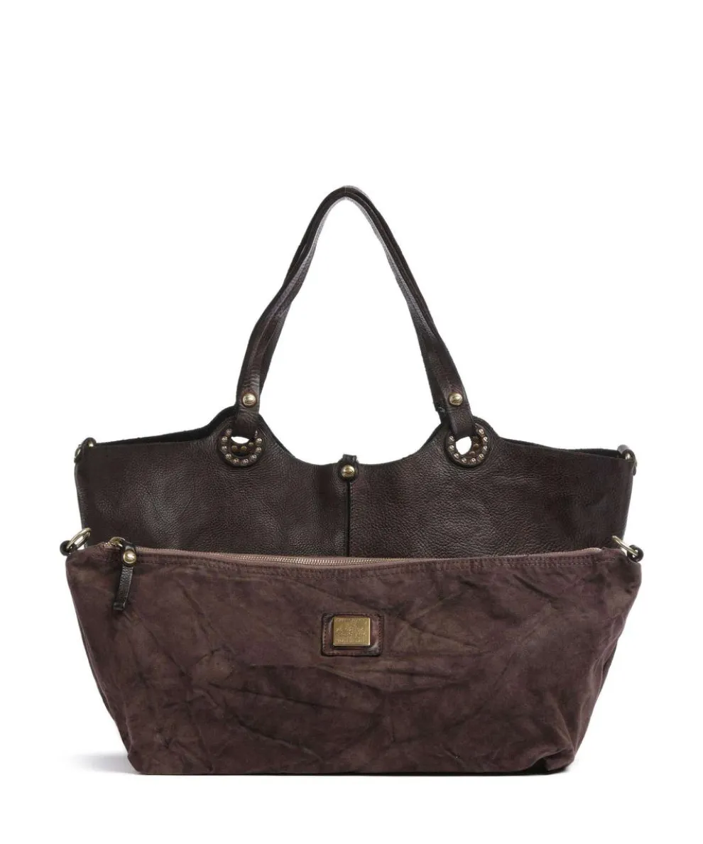 Shopper genarbtes Rindsleder dunkelbraun