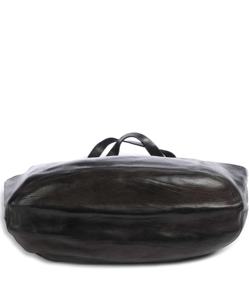 Shopper genarbtes Rindsleder schwarz