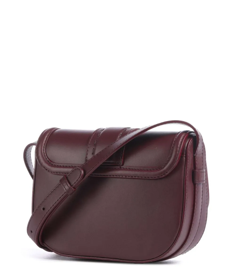 Sienna S Umhängetasche fein genarbtes Rindsleder brombeer