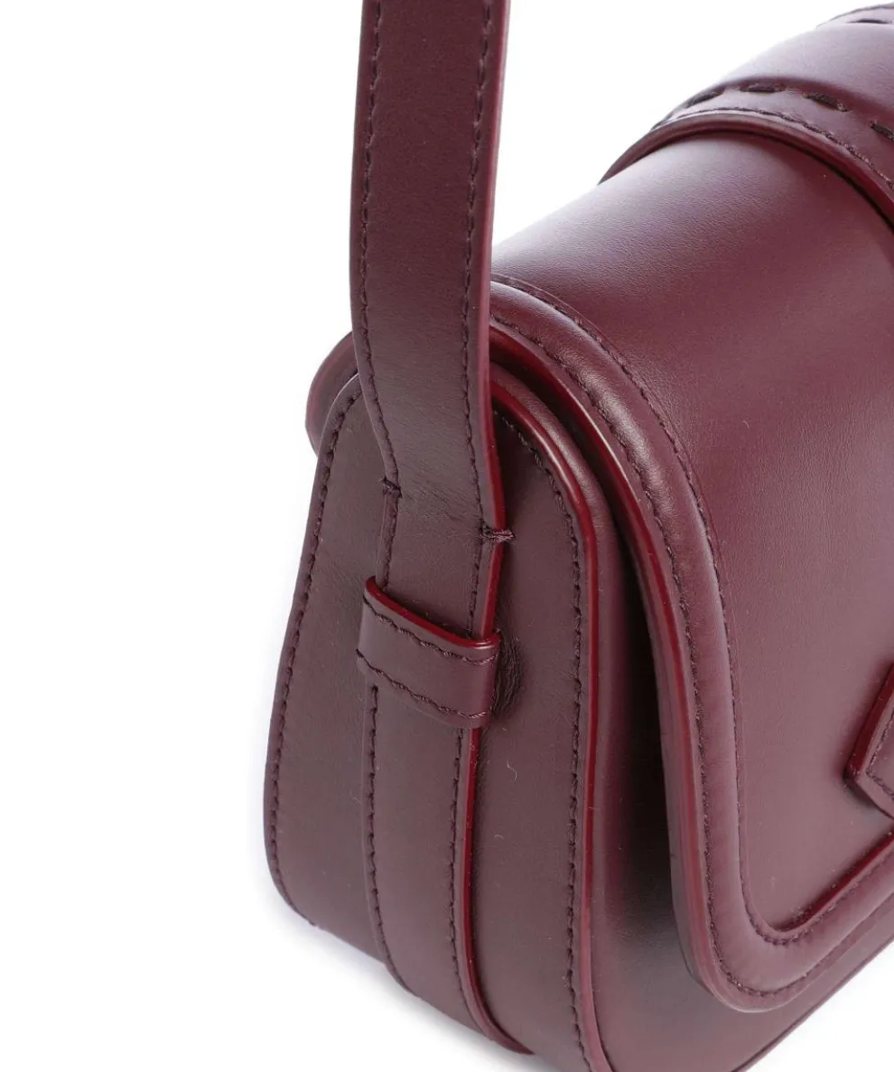 Sienna S Umhängetasche fein genarbtes Rindsleder brombeer