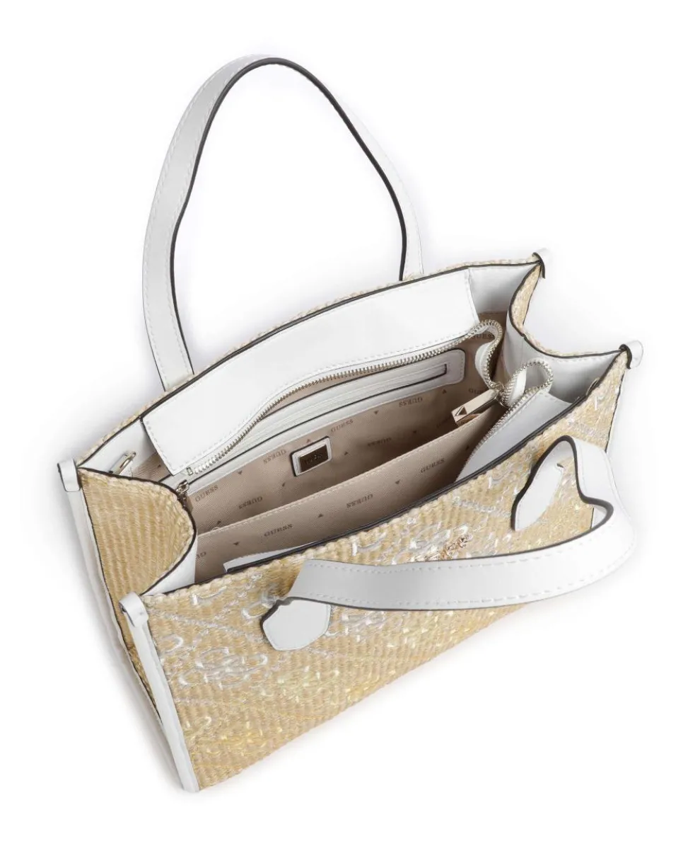 Silvana Handtasche Kunstfaser natur/weiß