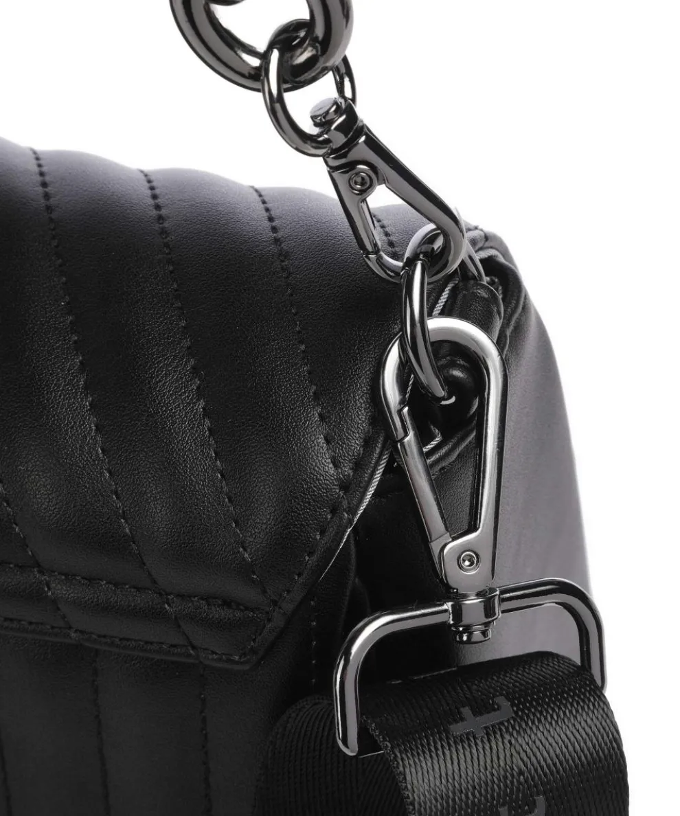 Sira Schultertasche Lederimitat schwarz