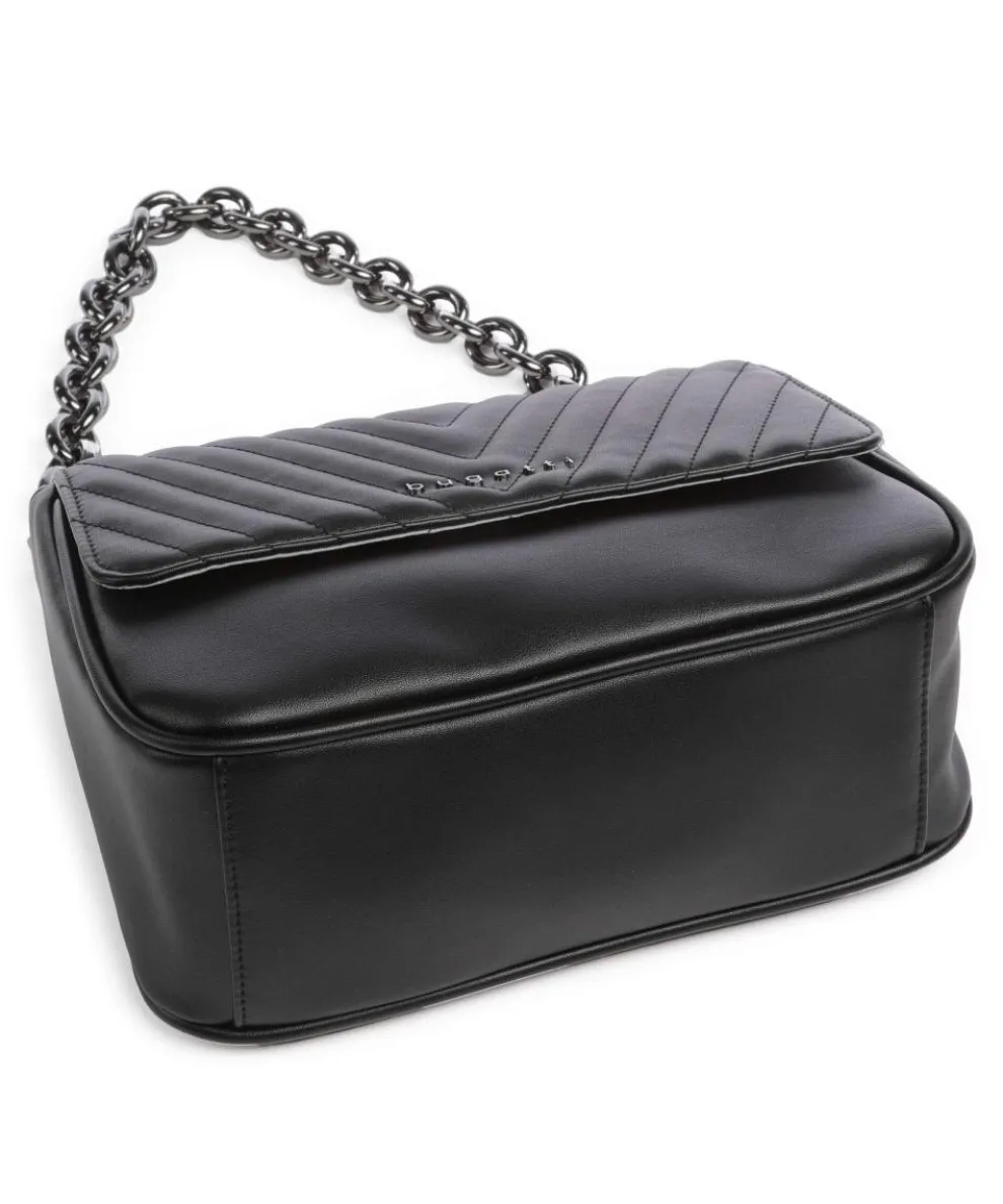 Sira Schultertasche Lederimitat schwarz