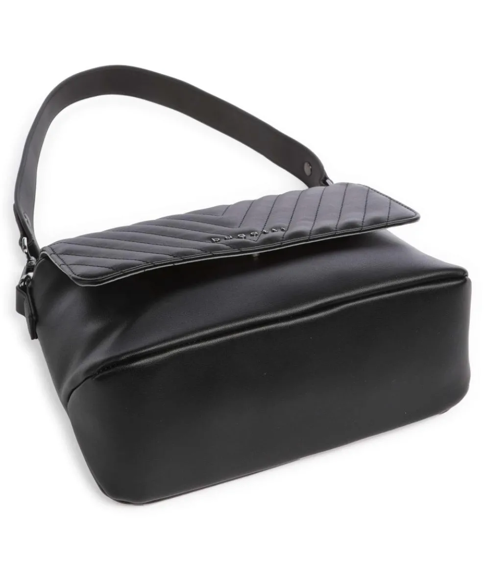 Sira Schultertasche Lederimitat schwarz