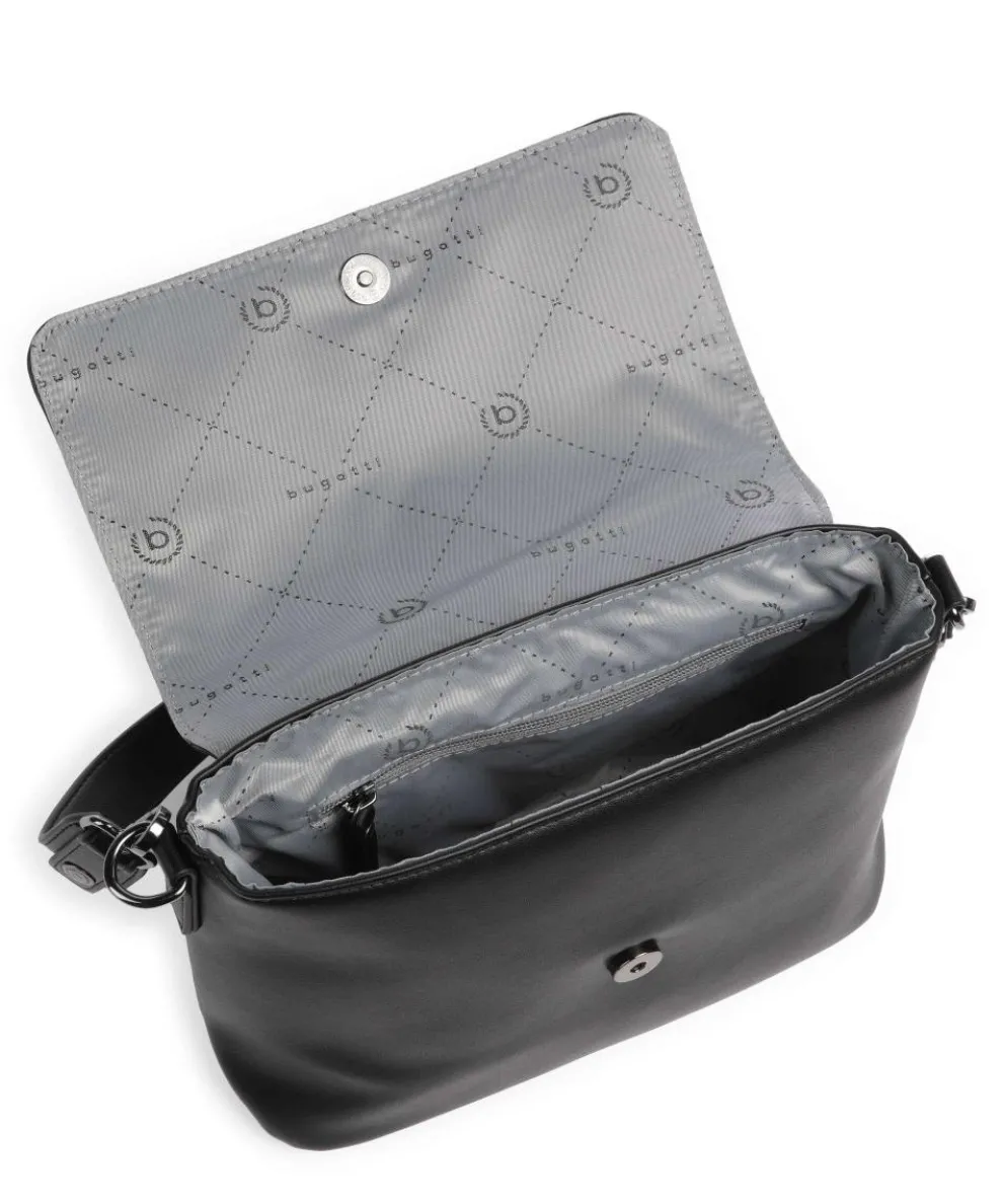 Sira Schultertasche Lederimitat schwarz