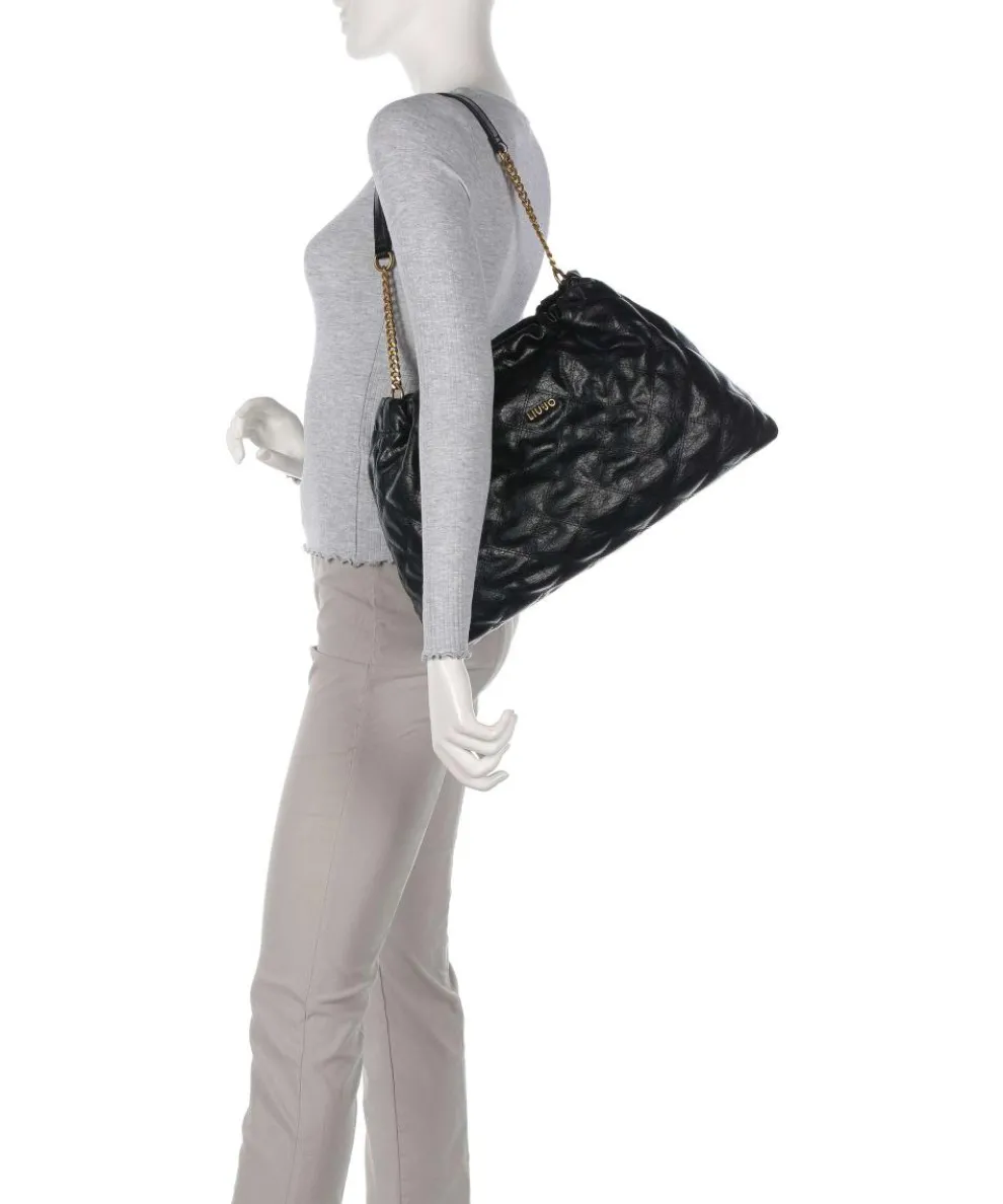 Sirin Beuteltasche Lederimitat schwarz