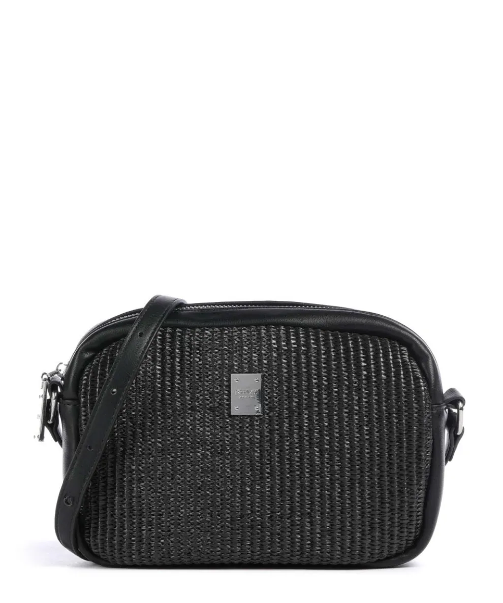 Umhängetasche Polypropylen, Lederimitat schwarz